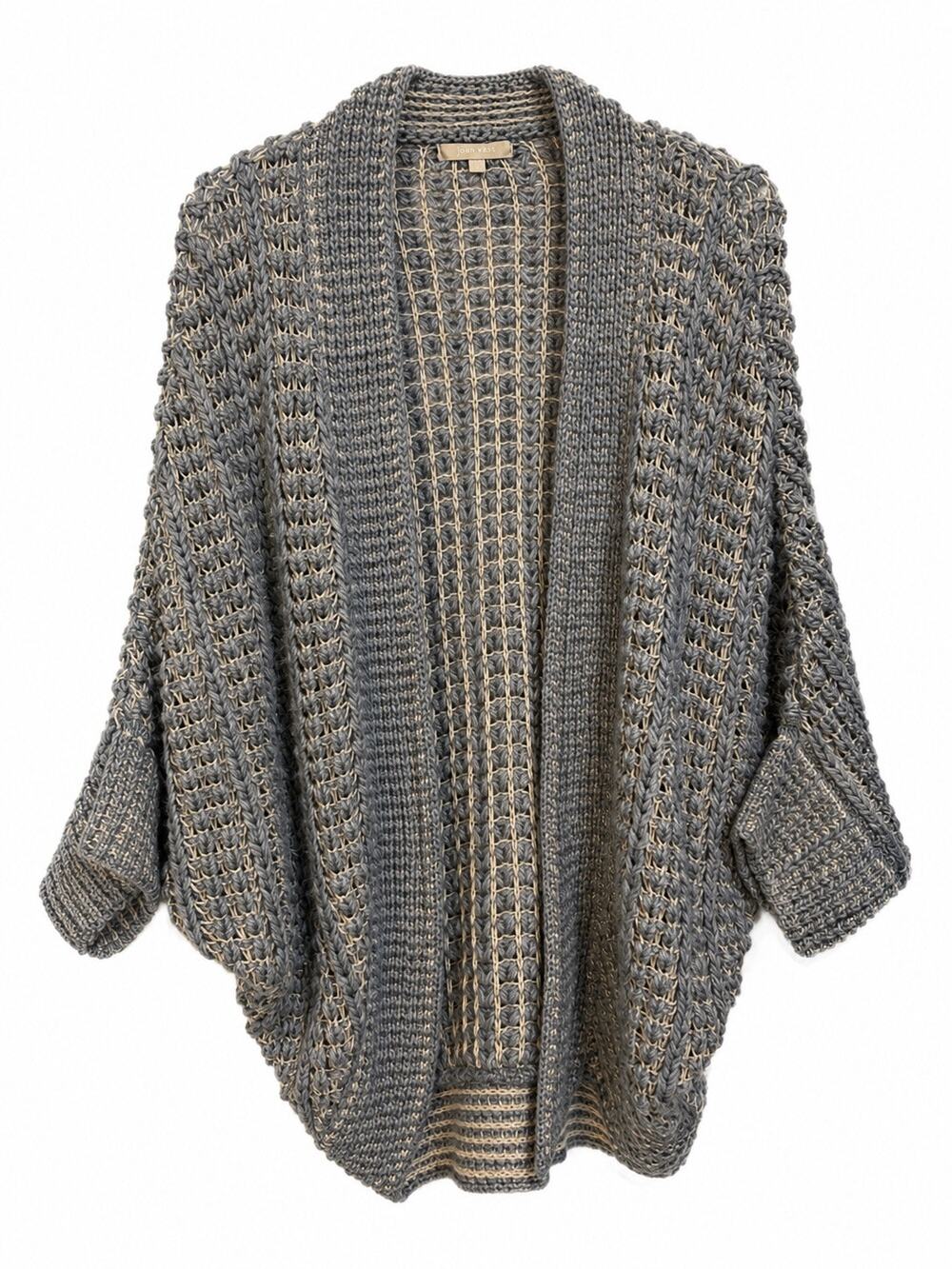Open Knit Cocoon Cardigan Open Front Sweater Women’s S
